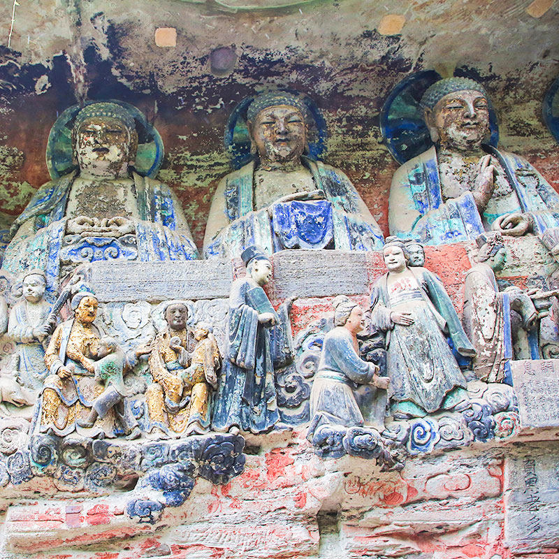 重庆旅游大足石刻一日游宝顶山北山石刻博物馆小包团纯玩周边游