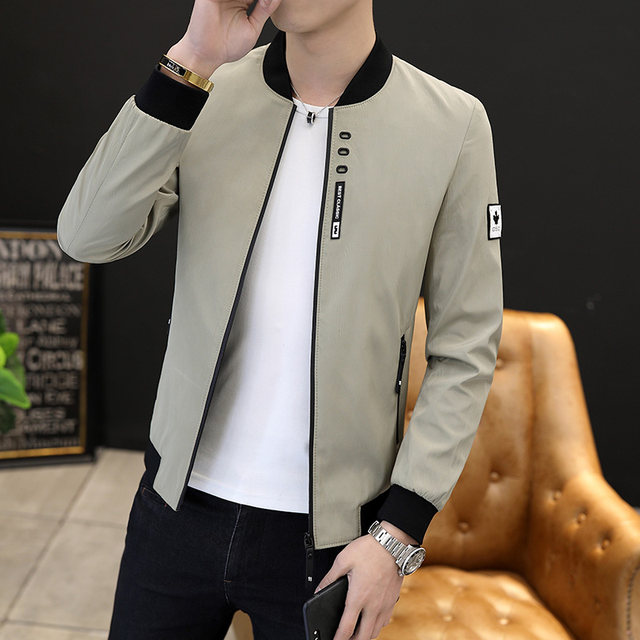 Men's Jacket Spring 2023 New Youth Korean Style Slim Baseball Collar ...