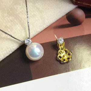 DIY accessories s925 Silver Silver Princess Single Drilling Classic Pearl Pendant Nothing Extraordinary Performing Period Silver Too Girl
