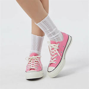 
1970S classic three-star standard women's shoes low-top canvas shoes couple sports Barbie pink sneakers for men 162058C