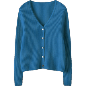 The cavity is full of bones! Pure cashmere cardigan female V -neck pits slim short cashmere sweater coat