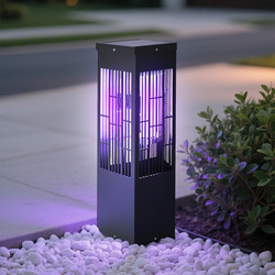 Solar Mosquito Killer Lamp for Outdoor Use, Waterproof, Suitable for Gardens, Outdoor Use, Electrically Powered, Courtyard Lawn Electric Shock Device, Mosquito Repellent Lamp