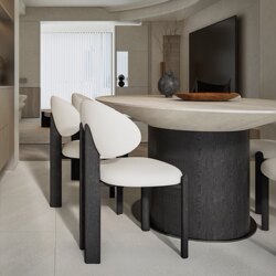 Modern Minimalist Solid Wood Dining Chair with Backrest, Nordic Designer High-Value Dining Chair, Home-Use Makeup Chair, Nordic Style