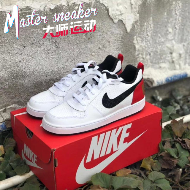 Nike COURT BOROUGH Chicago white and red women's sports and casual low-top sneakers DD8495-106