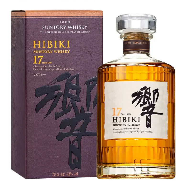 三得利威士忌HIBIKI响17年调和威士忌700ml日本进口洋酒响牌-Taobao