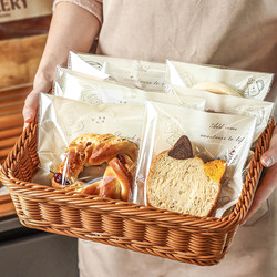 Disposable Bread Ziplock Bags for Takeout, Snowflake Pastry, Baked Cookies, Individually Packaged Bags, Transparent, Cute Cartoon Design