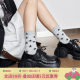 Masuji 2025 summer new thick-soled thick-heeled single shoes height-enhanced lace-up small leather shoes versatile casual shoes for women