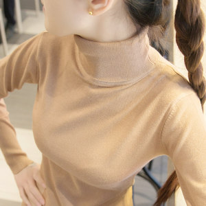 Turtleneck sweater women's base shirt 2025 autumn and winter new versatile tops with long-sleeved slim tight knitted sweater