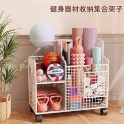 Storage rack for fitness equipment storage and sports equipment for home use