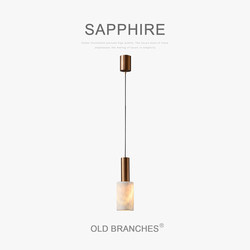 Italian-Style Light Luxury Blue Crystal Luxury Stone Small Chandelier, Mid-Century Bedroom Bedside Lamp, High-End Retro Restaurant Bar Atmosphere Light