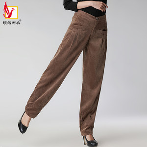 Spring and autumn new high -waisted lantern pants light core pants pants pants puffy, loose commute, Haren radish women's pants increase