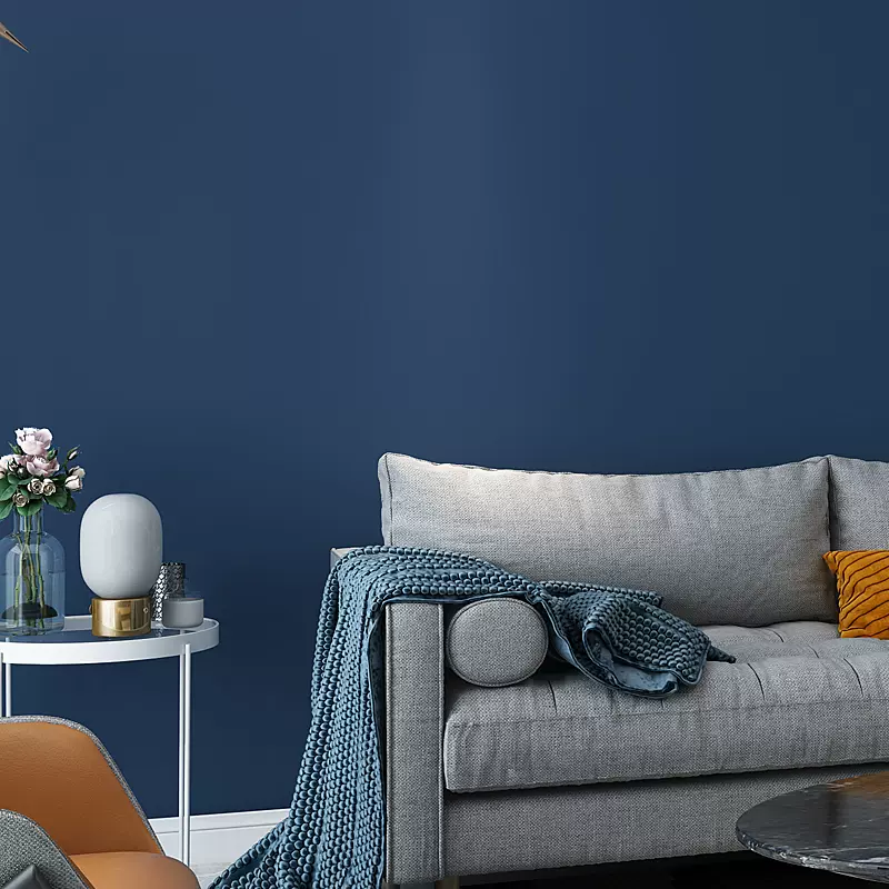 蓝色系壁纸藏蓝深蓝色墙纸午夜蓝暗蓝色客厅卧室背景墙靛蓝黛蓝色 Taobao