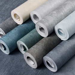 Non-Woven Fabric with Cement Gray Color for Bedroom Wallpaper, Linen Texture Wall Paper for Living Room, Non-Self-Adhesive, 2025 New Model