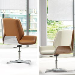 Computer Chair, Simple and Comfortable, Suitable for Long Sitting, Office Meeting Chair, Home Use, Adjustable Height, Swivel, Executive Chair with Backrest, Genuine Leather Executive Chair