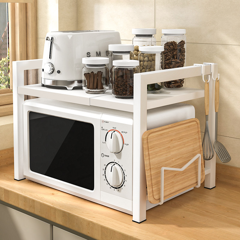 Telescopic Rack In Ranges Carbon Steel Kitchen Countertop Microwave Rack - Telescopic Double ...