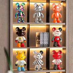 2025 New Style Violent Internet Celebrity Bear Figurine Home Decor Living Room Tv Cabinet Wine Cabinet Creative Bear Hand-Painted Craft Piggy Bank