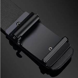 
Men's toothless automatic buckle genuine leather belt business trend young men's belt inside