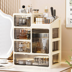 Cosmetic Storage Box, Transparent Dust-Proof Storage Box, Dressing Table, Skin Care Product Storage Rack, Desktop High-End Storage Artifact