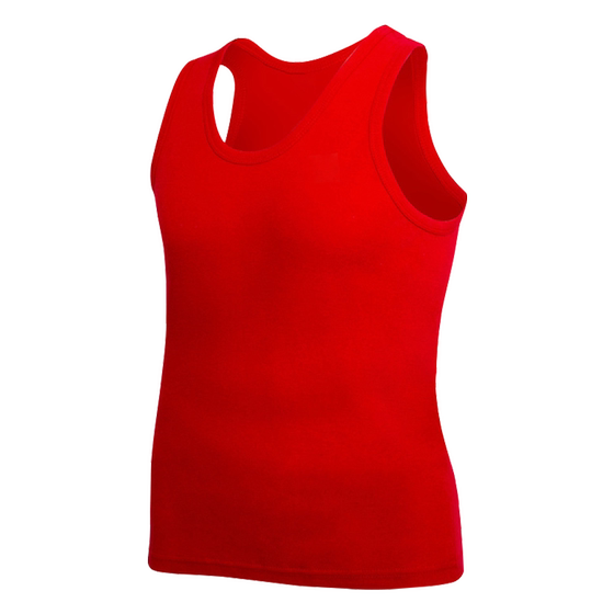 
Yalu men's zodiac year red vest pure cotton plus fat plus size fat man red bottoming underwear suspender wedding