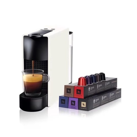ネスプレッソ カプセルコーヒー 50カプセル & 業務用ポッドコーヒー 100ポッド 計7点セット Nespresso  【 ネスプレッソマシン ３点セット 】