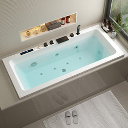 Embedded Bathtub with Intelligent Constant Temperature Heating, Double-Person Couple Massage Bathtub, Acrylic, Popular Online, Home Use, Self-Installation
