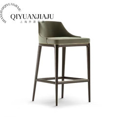 European Solid Wood Bar Chair, Simple Front Desk Home High Stool, Accessible Luxury Bar Chair, Restaurant Island Bar Chair, Bar Stool
