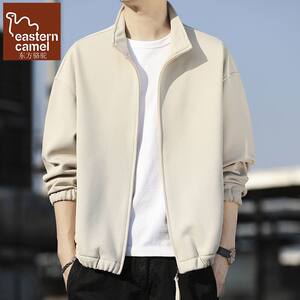 
Oriental Camel Solid Color Jacket Men's Stand Collar Top 2026 Spring and Autumn New Trendy Loose Casual Jacket for Men