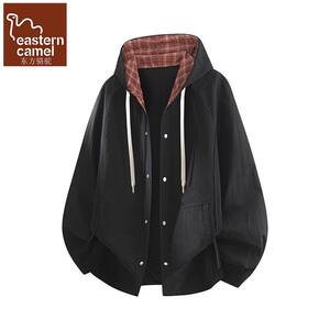 
Oriental Camel spring new men's fashion brand design American hooded shirt fashionable loose high-end top