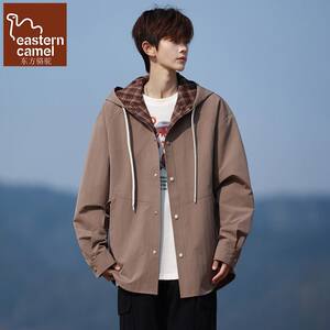 
Oriental Camel's new spring men's fashion brand design simple American hooded shirt is fashionable, loose and high-end