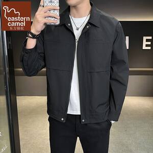 
Oriental Camel Spring and Autumn Trendy Jacket Men's Simple Versatile Lapel Top Youth Handsome Thin Casual Jacket