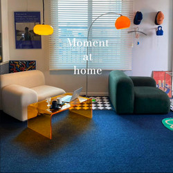 Ins-Style Blue Carpet for Commercial Use, Large Area under Desk in Office, Photography Studio, Living Room, Bedroom, Floor Mat Covering the Entire Area