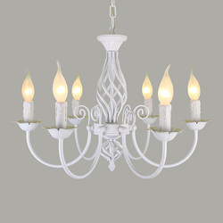 American-Style Chandelier, Atmospheric Candle Lamp, French-Style Minimalist Dining Room, Study, Creative Bedroom Lamp, European-Style Bar Lamp, White