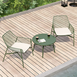 Outdoor Tables and Chairs, Balcony Leisure Area Layout, Leisure Table and Chair Combination, Hotel Garden Waterproof and Sun-Proof Outdoor Dining Table