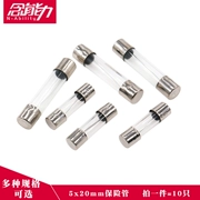 Ống cầu chì thủy tinh 5x20mm bộ sạc bật lửa thuốc lá xe hơi 1/2/5/10/15a đầu ghi an toàn 6*30 250