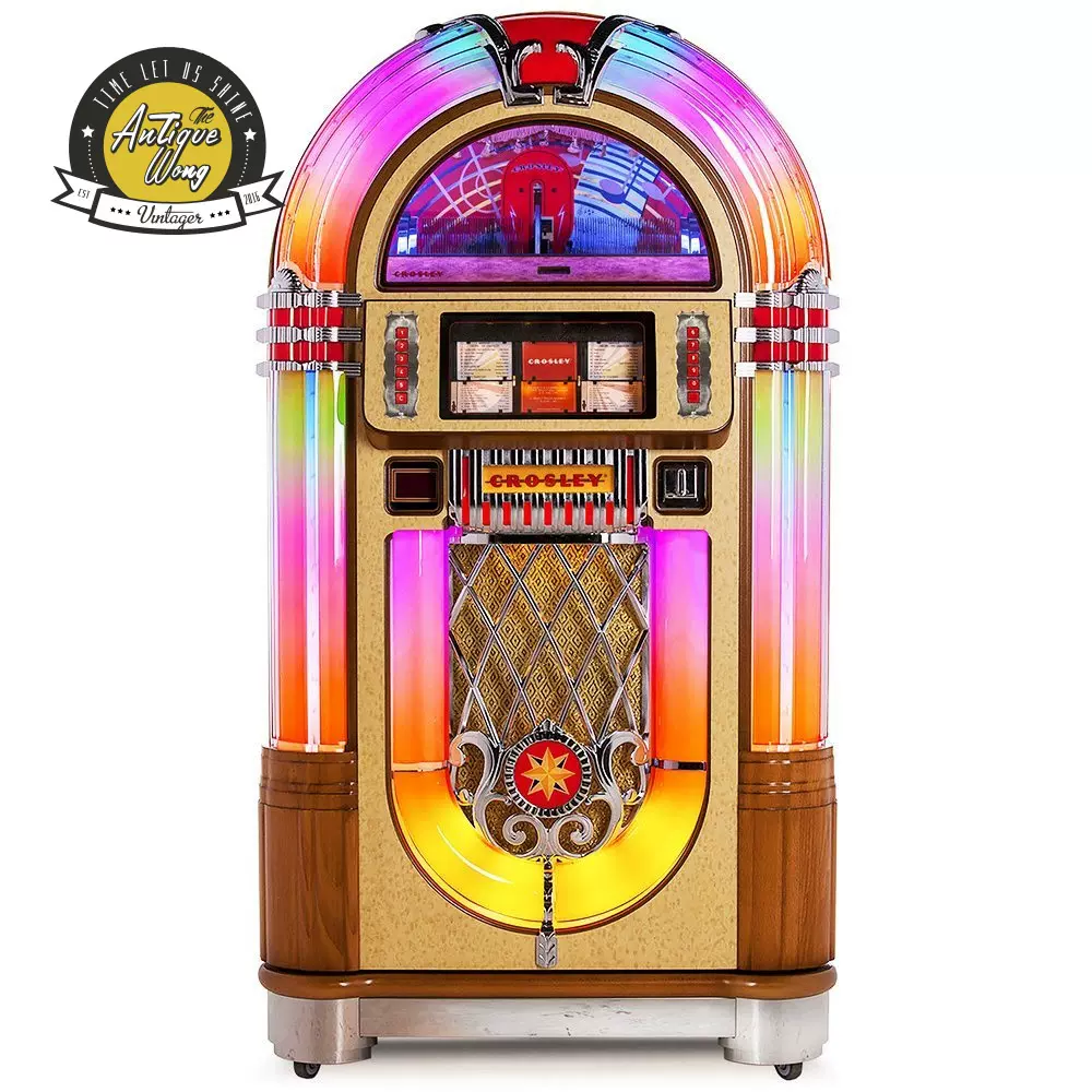 全新商用美式复古四声道80张CD点唱机蓝牙Jukebox美国空运-Taobao