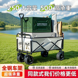 Outdoor Camping Cart, Foldable Handcart, Large Travel Camping Trailer, Children's Reclining Portable Cart for Setting up Stalls