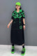 2025 summer new women's dress hooded printed spliced ​​midi skirt loose large size casual and fashionable slim