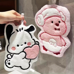 Loopy Hanging Hand Towel Cute Handkerchief Towel Kitchen Bathroom Super Absorbent Thickened Children's Bathroom