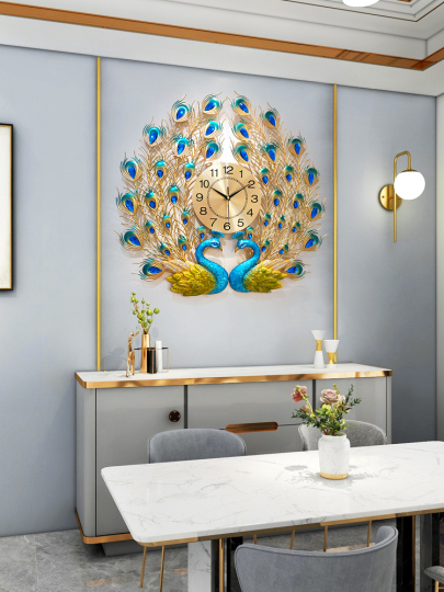Grote stijlvolle klok metalen decoratieve wandklokken, moderne stille kunst moderne klok thuis grote wandklokken voor woonkamer eetkamer decor,Small