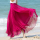 Dance skirt big skirt white beach skirt female summer seaside long skirt high -end new net yarn skirt
