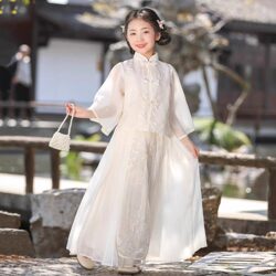 Han Dynasty-Style Girls' Suit, Spring & Fall 2025 New Style, Kidsren's Girl's New Chinoiserie, Chinese Style Dress, Two-Piece Set