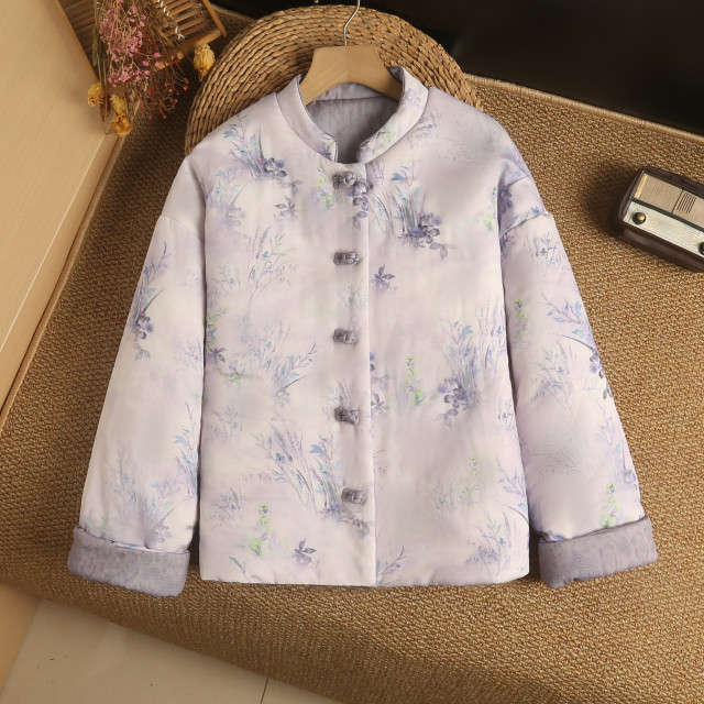 Young mother's clothing autumn and winter new light national style cotton clothing middle-aged and elderly women's clothing warm cotton jacket jacket new Chinese style cotton clothing