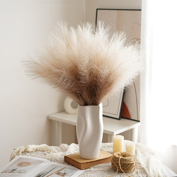 Nordic Artificial Reeds ins Light Luxury Table Flower Arrangement Decorative Landscaping Fake Flowers Plush Bulrush Flowers Living Room Ornaments