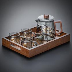 Get Rich Immediately Glass Tea Set 2026 New Model for Home Use, Special for Making and Drinking Tea, Kung Fu Teapot and Teacup Set