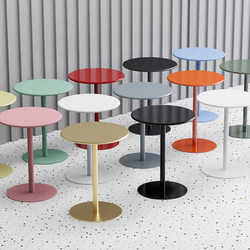 Nordic Colorful Small Coffee Table, Simple and Modern Mini Bedroom Bedside Table, Living Room Sofa Side Table, Balcony Small Round Table