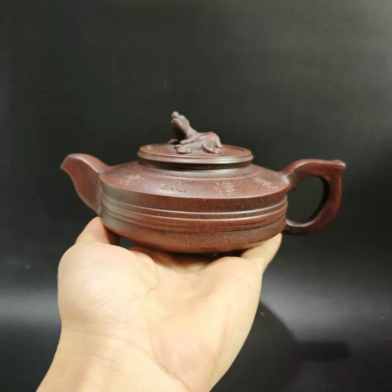 宜興名家紫砂壺高彩芳手工方壺紫泥200-400cc收藏級茶具