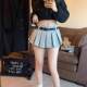 Gray retro high waist pleated skirt for women in spring and summer 2025 new temperament commuter hot girl slim and versatile A-line short skirt
