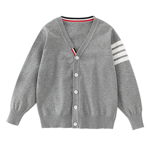 2026 new spring and autumn clothing for children and boys, cardigans, sweaters, parent-child jackets, medium and large children's knitted thin styles