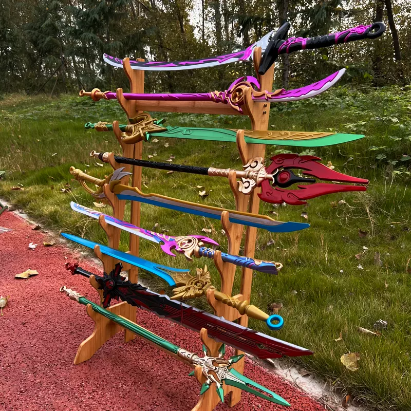 斬首太刀 cosplay  武具 模造刀 桃畑はもう斬らない 火影忍者 1本 火影忍者桃地再不斩鬼人断刀斩首大刀武器cosplay道具