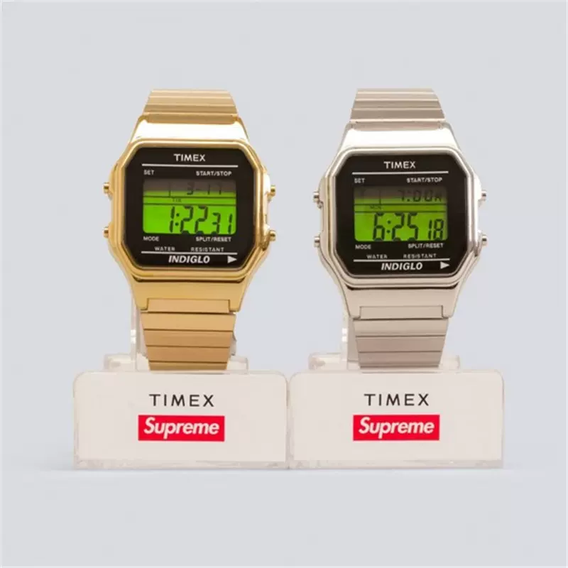 正品代购Supreme Timex Digital Watch Silver 男女中性方形手表